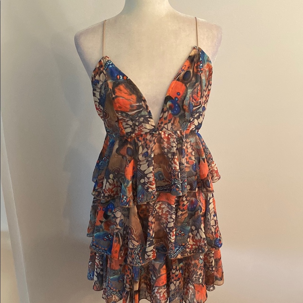 Floral Multicolor Ruffle Dress